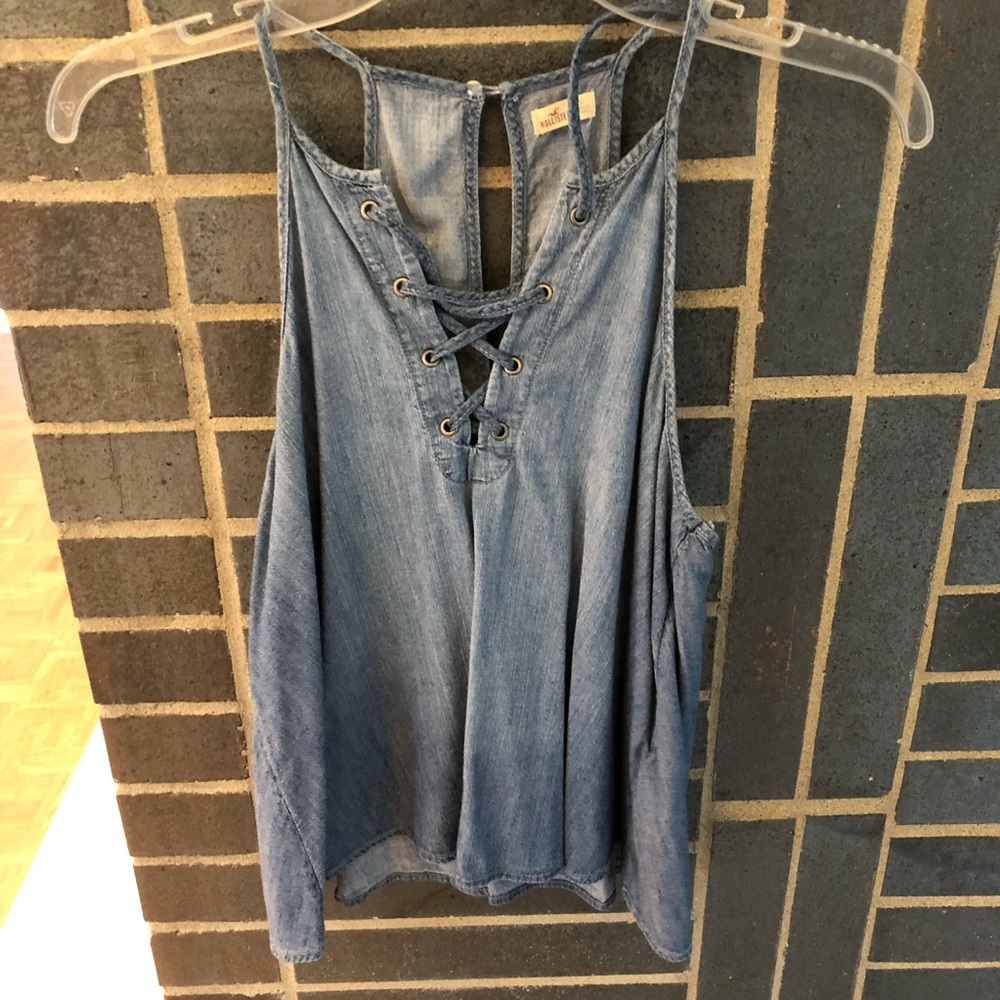 Hollister Denim Laced Shirt Size XS
